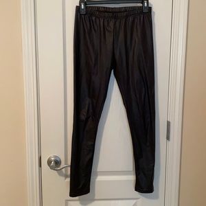 Black Faux leather leggings